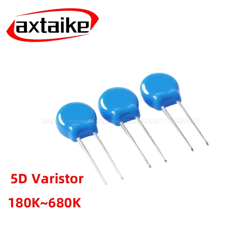 20PCS 5D 05D Varistor 180-680V (07D470K/07D561K), Zinc Oxide MOV Surge Protector for Power Supply/Industrial Equipment