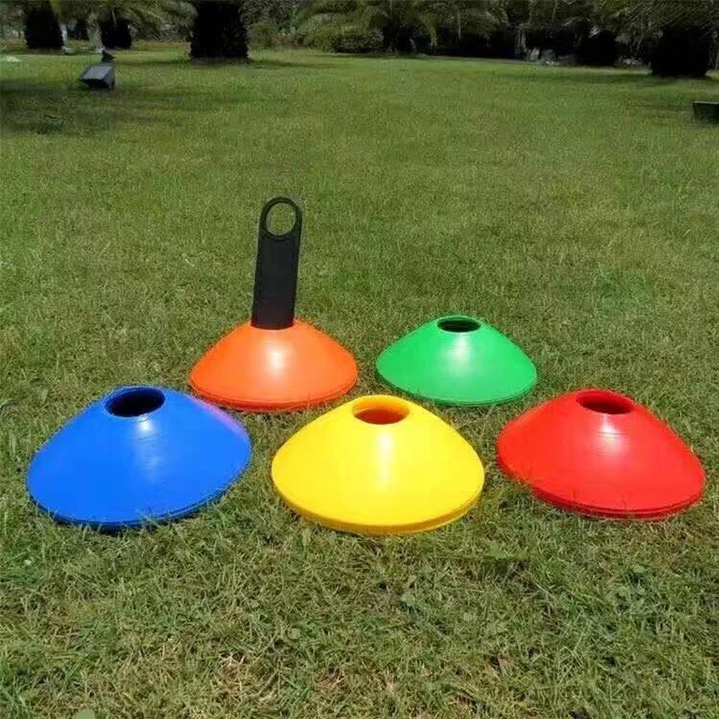 

10pc Cone Set Football Training Equipment for Kid Pro Disc Cones Agility Exercise Obstacles Avoiding Sport Training Accessories