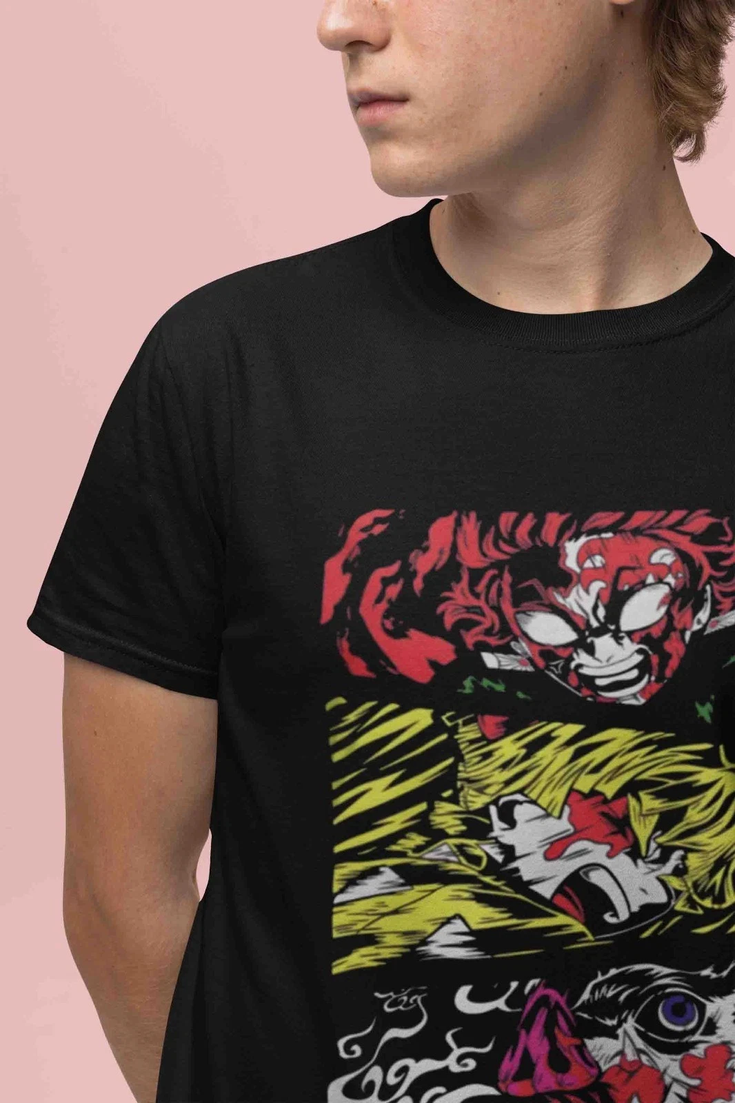 Relaxing and Comfortable Demon Slayer Tanjiro  Zenitsu KNY Nezuko Inosuke Akaza Muzan 2026 New Cotton Summer for Men