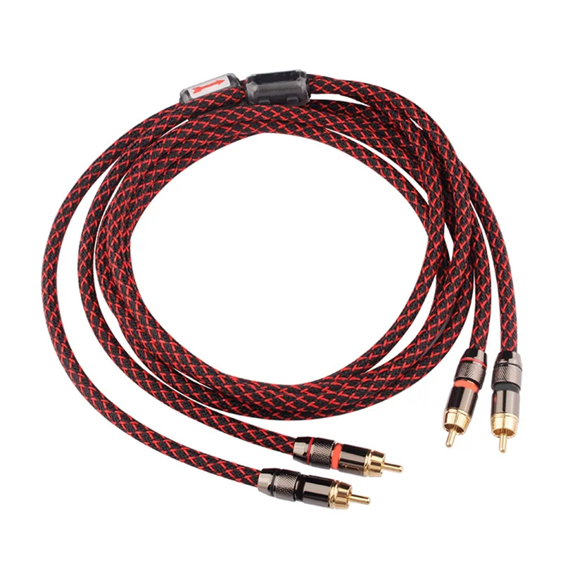 4N OFC HIFI Stereo RCA Audio Kabel 1 Paar 2 RCA Zu 2 RCA Interconnect Kabel Stecker Auf Stecker für Verstärker DAC TV Auto Audio