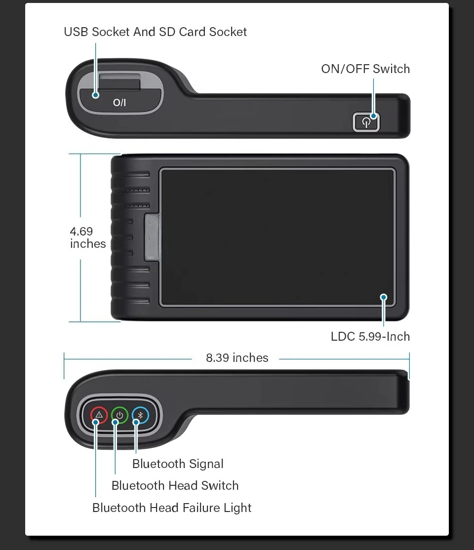 ForTOP-DON. AD800BT Full System Diagnostic Decoder Special Reset Function Multi Language Overseas Machine
