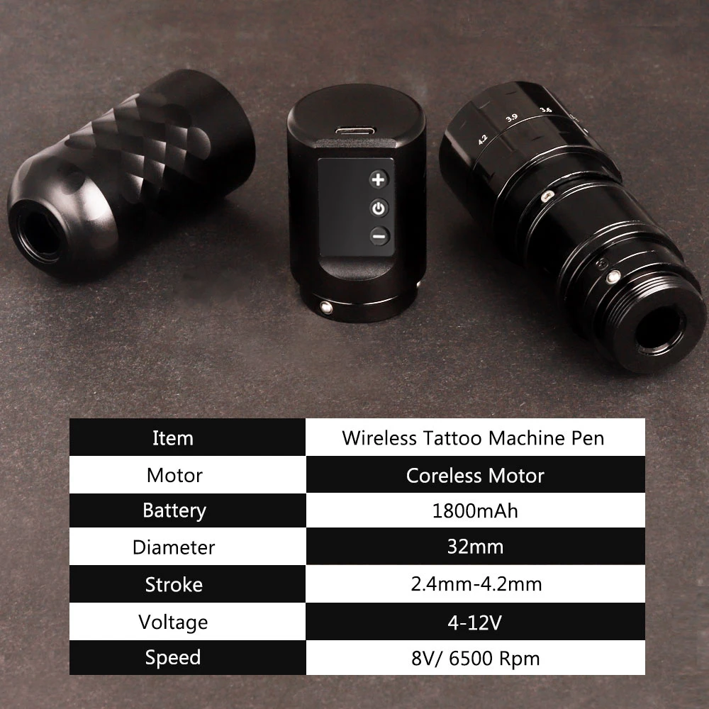 Wireless Tattoo Pen Machine Kit with Bluetooth Transfer Printer Rotary Tattoo Machine Set for Tattoo Beginners Artists Supplies