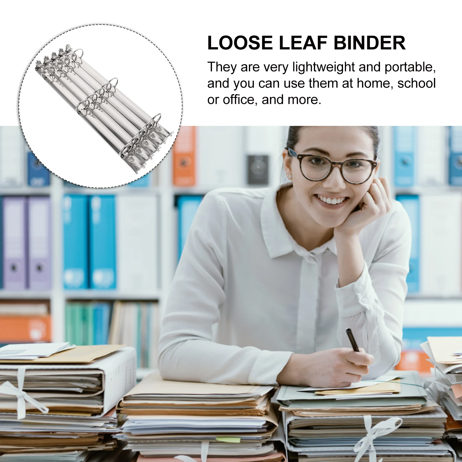 

5pcs Three Hole Binder Clips Metal Replacement for Loose Leaf Notebook Planner File Storage Office School