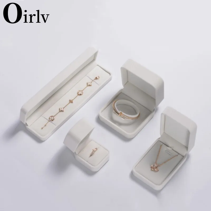 Oirlv Fashion Velvet Ring Box Classical Ring Bearer Case Jewelry Gift Box for Engagement,Proposal,Wedding Box Storage Case