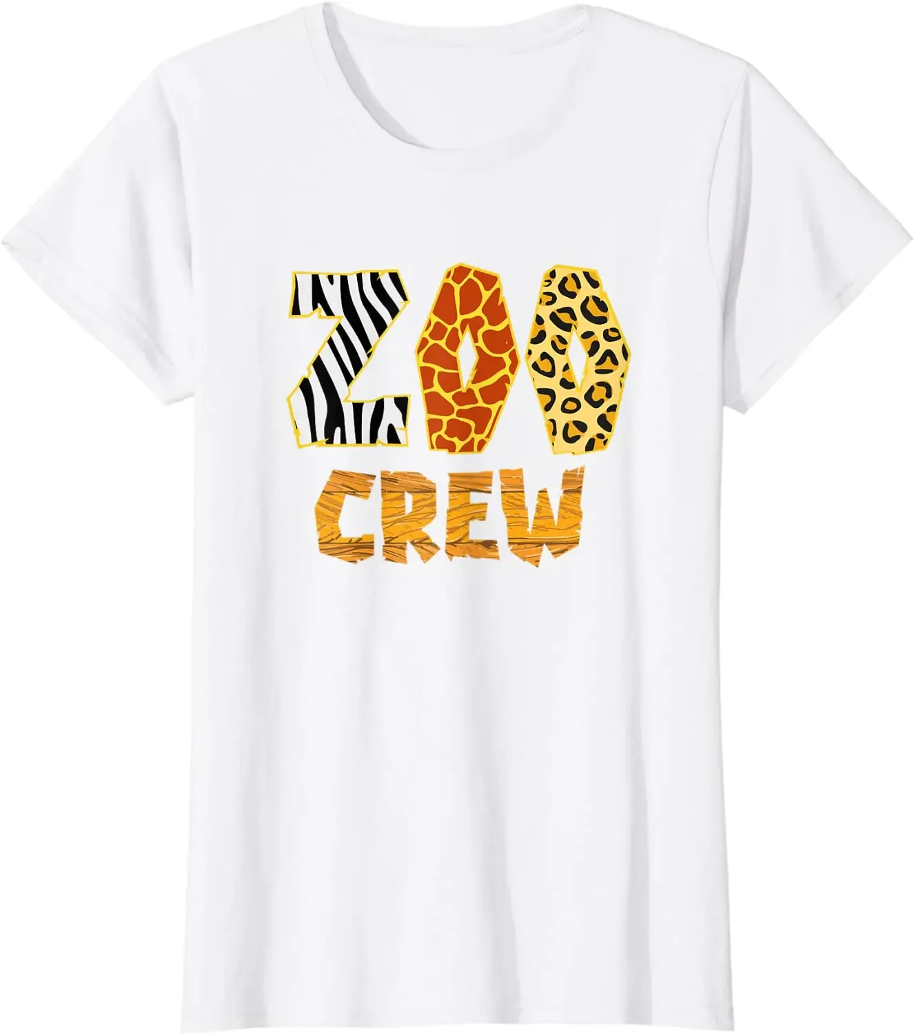 Zoo Crew Animal Print for Kids or Adults Graphic T Shirts Zoo Group T-Shirt Cotton Daily Four Seasons Men Clothing Summer T