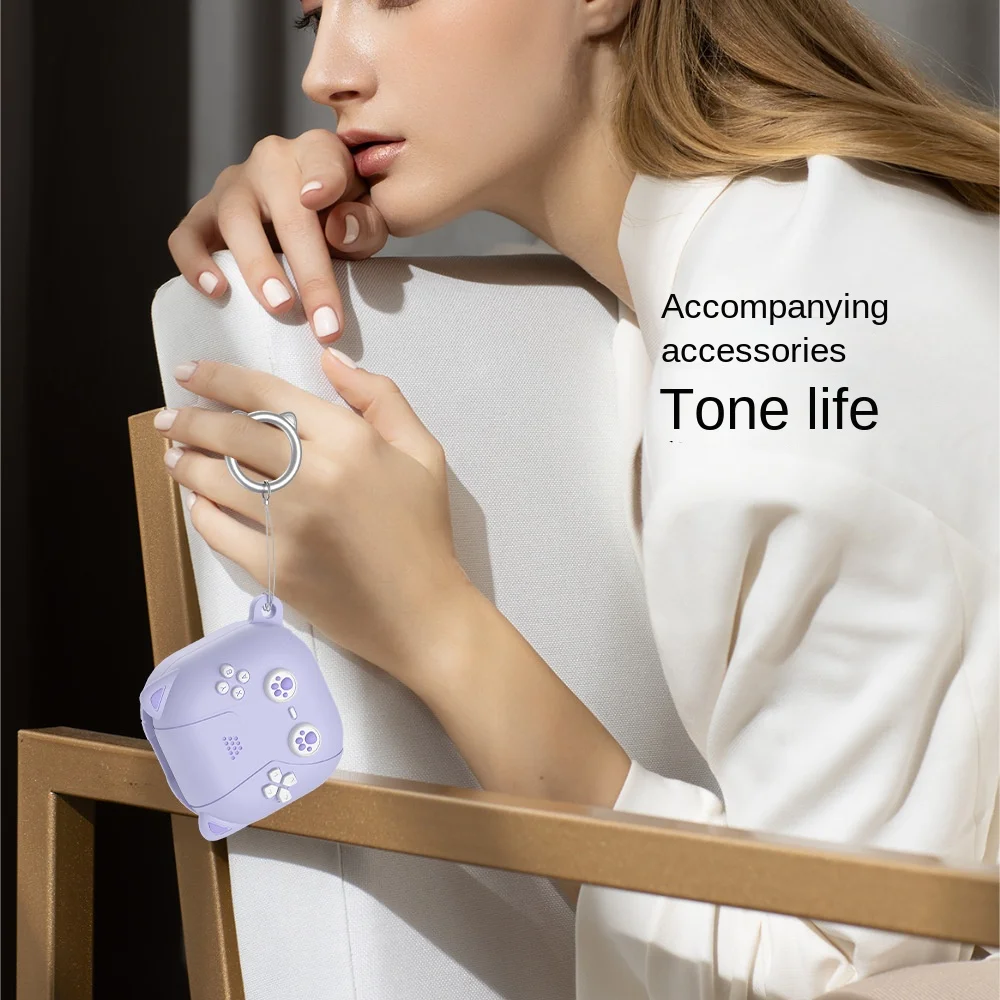 3D Earphone Case Cartoon Style Game Console Styling Earphone Protective Cover for Samsung Galaxy buds live/2/pro/2 pro/FE