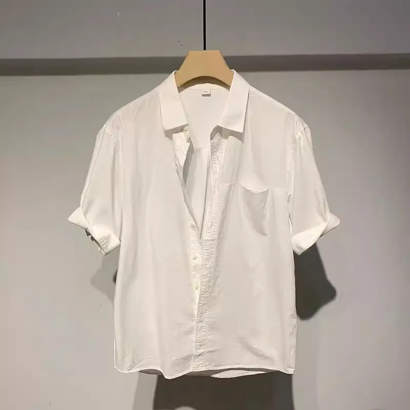 

Summer Large Size 300 Pounds Trendy Business Lightweight Short Sleeve Men's Shirt Design Sensation Top Casual Style