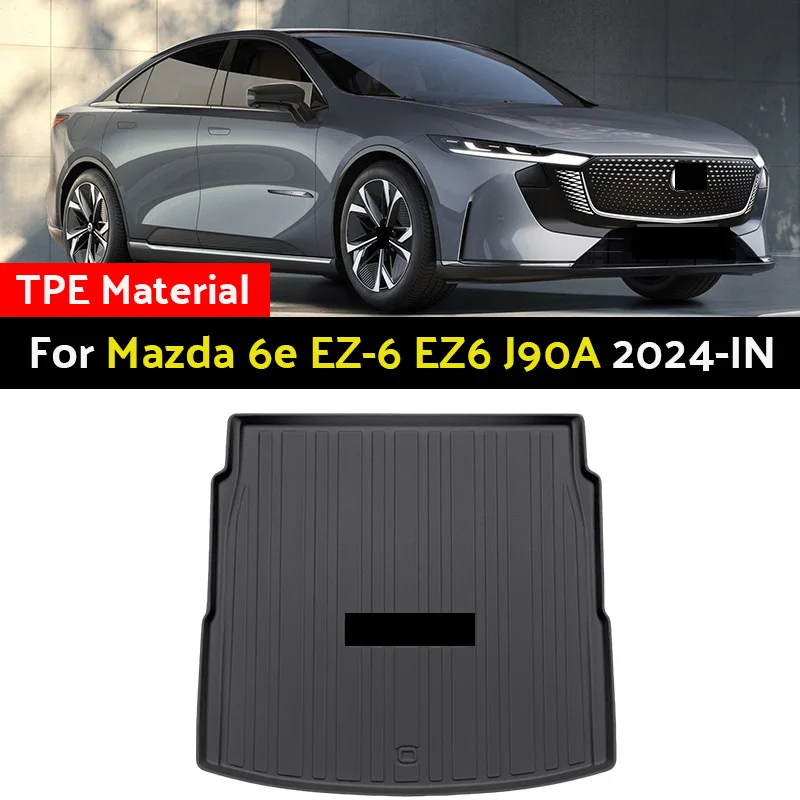 Für Mazda 6e EZ-6 EZ6 J90A 2024 2025 2026-IN, TPE Wasserdichte Kofferraummatte Cargo-Liner Teppiche Polster