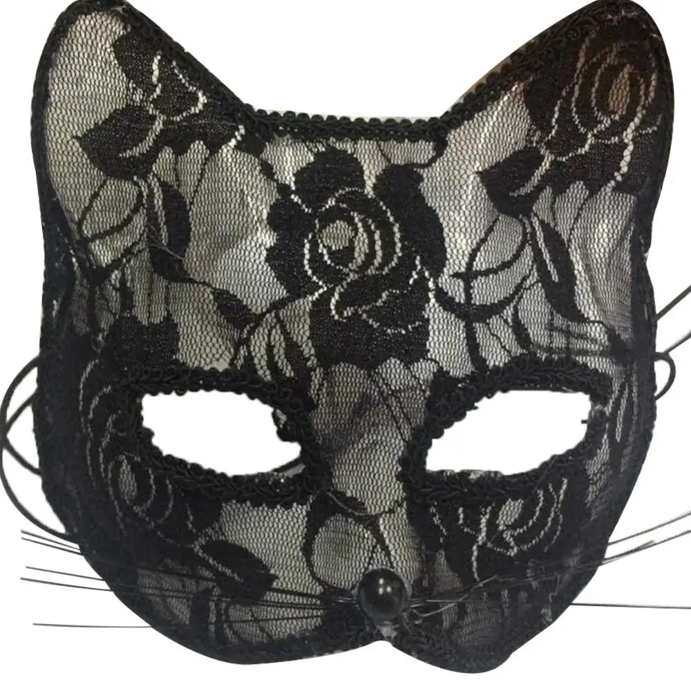 Sexy Lace Harness Cosplay Cat Woman Halloween Half Eyes Black Face Masks Bdsm Fetish Bondage  Erotic Sex Shop Accessories 18