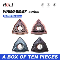 WNMG080404-EM WNMG080408/12-EF DBG205 202 Numerical Control Lathe Tool Peach Shaped Outer Circle Turning Insert Steel Processing