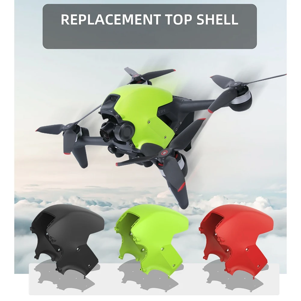 Top Shell for DJI FPV Aircraft Protective Shell Replacement Case for DJI FPV Combo Drone Accessories,Black