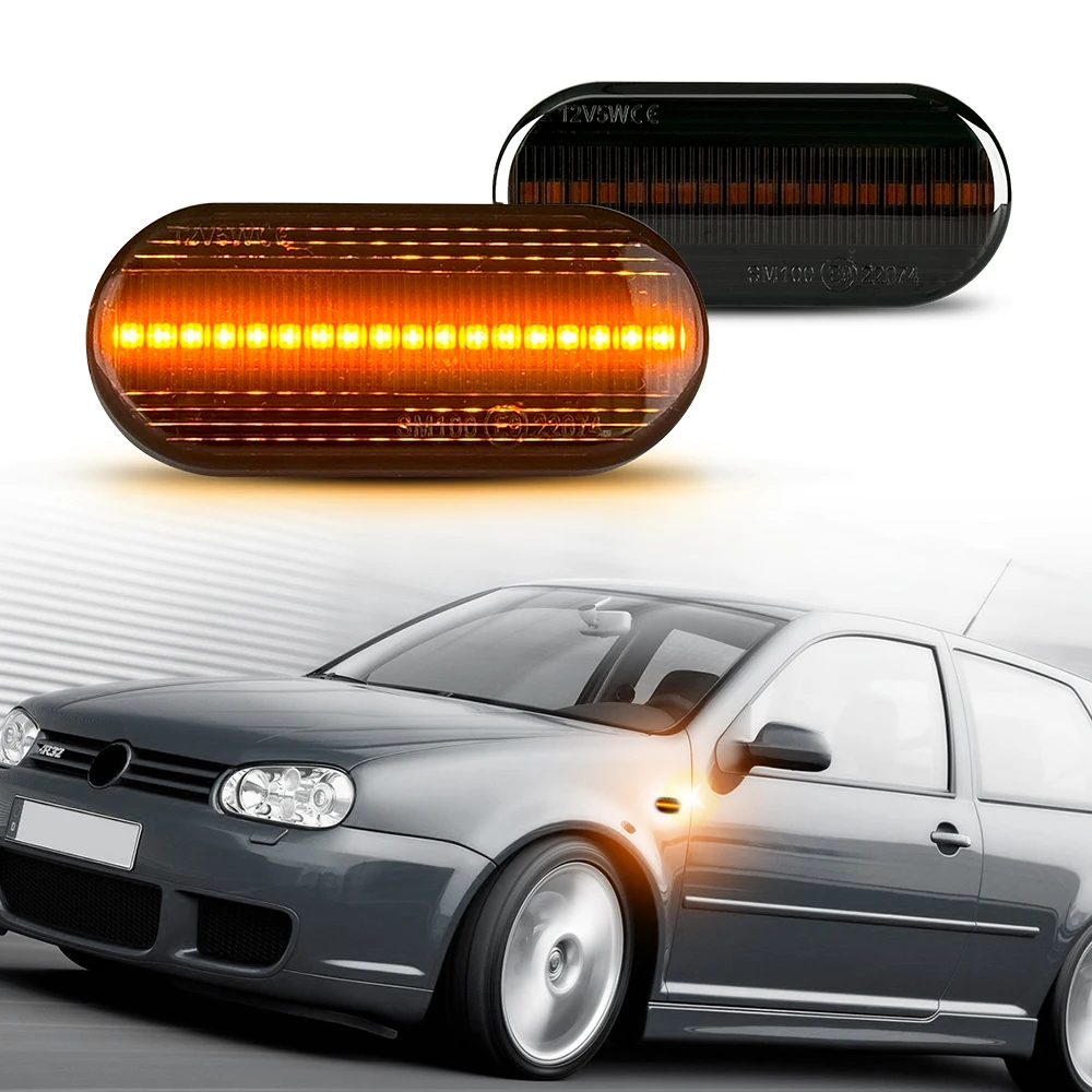 Canbus Amber Color Smoke Side Marker Lights Turn Signal Lights for VW Bora Golf 3 4 MK4 Jette Lupo Passat Z2 3BG Polo SB6 SEAT