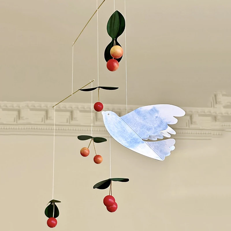 Peace Dove Wind Chimes Modern Cherry Bird Wind Chime Interior Luxury Decorative Hanging Bell Minimalist Aesthetic Hanging Bells