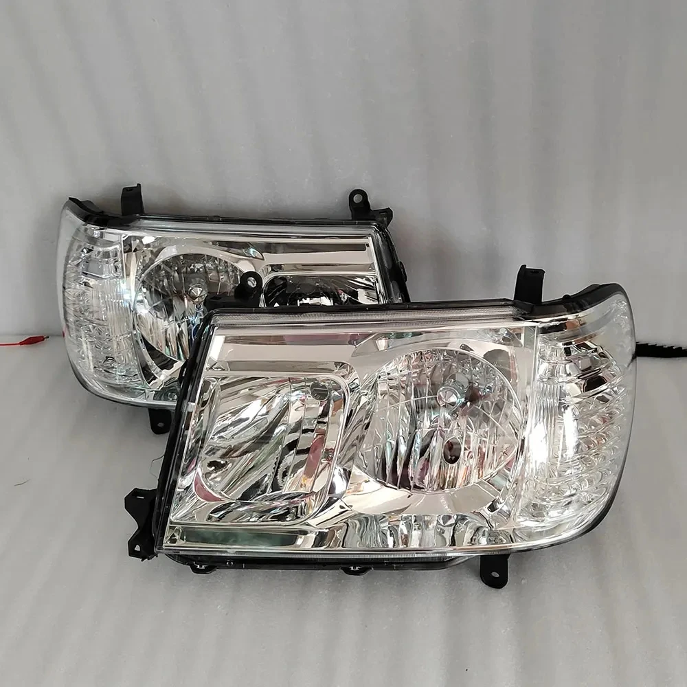 A Pair Car Crystal Headlight For Toyota Land Cruiser FJ100 UZJ100 HDJ100 HZJ105 2003 2004 2005 2006 Automobile Headlamp