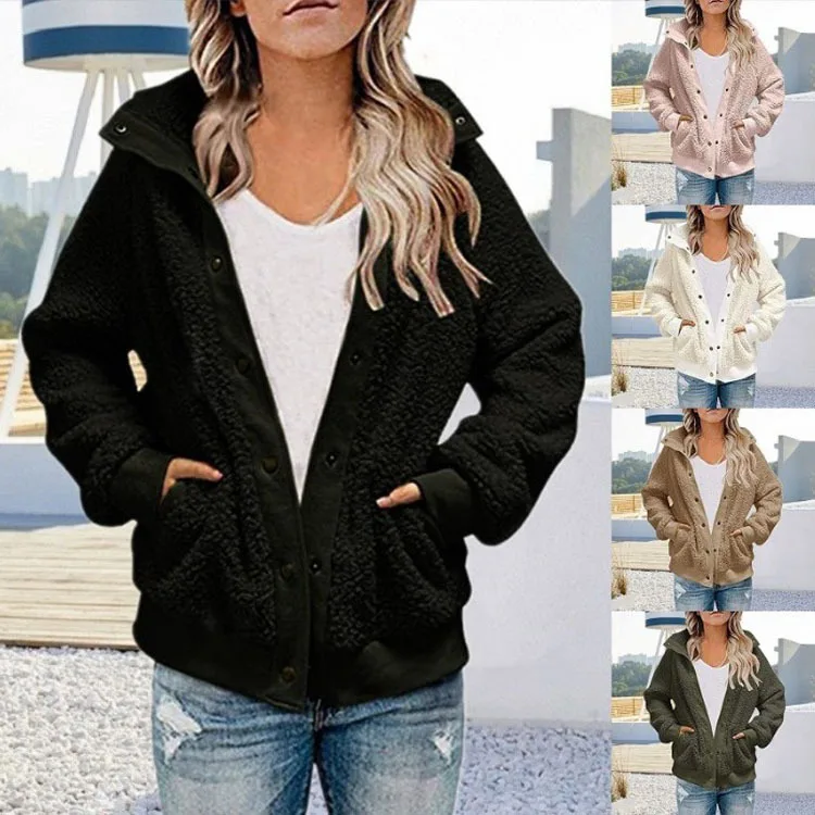 

Elegant Teddy Bear Hoodie Womens Faux Fur Coat Autumn Winter Warm Soft Hooded Fleece Jacket Girl Plush Overcoat Thick Outerwear