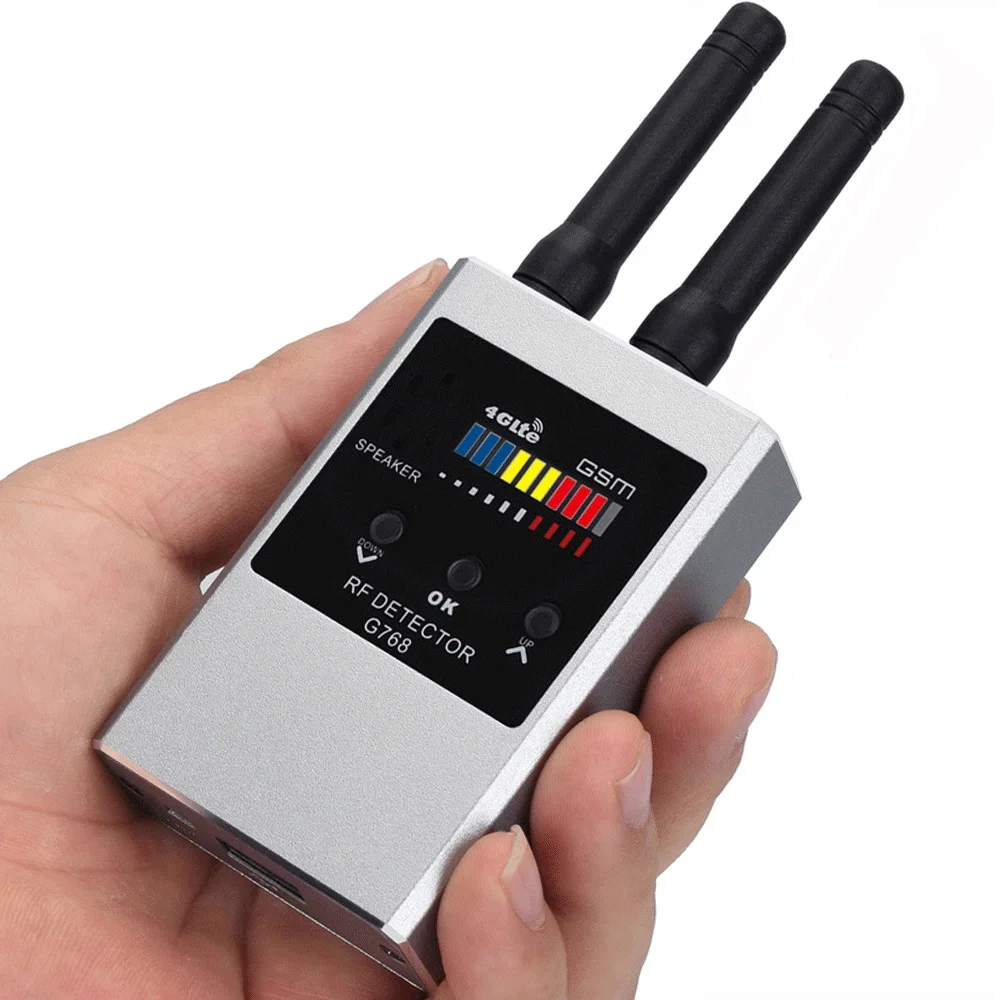 RF Bug Detector wifi Find Out signal Hidden Camera Finder Anti-Spy Listen cell phone bugs wireless listening device GPS tracker