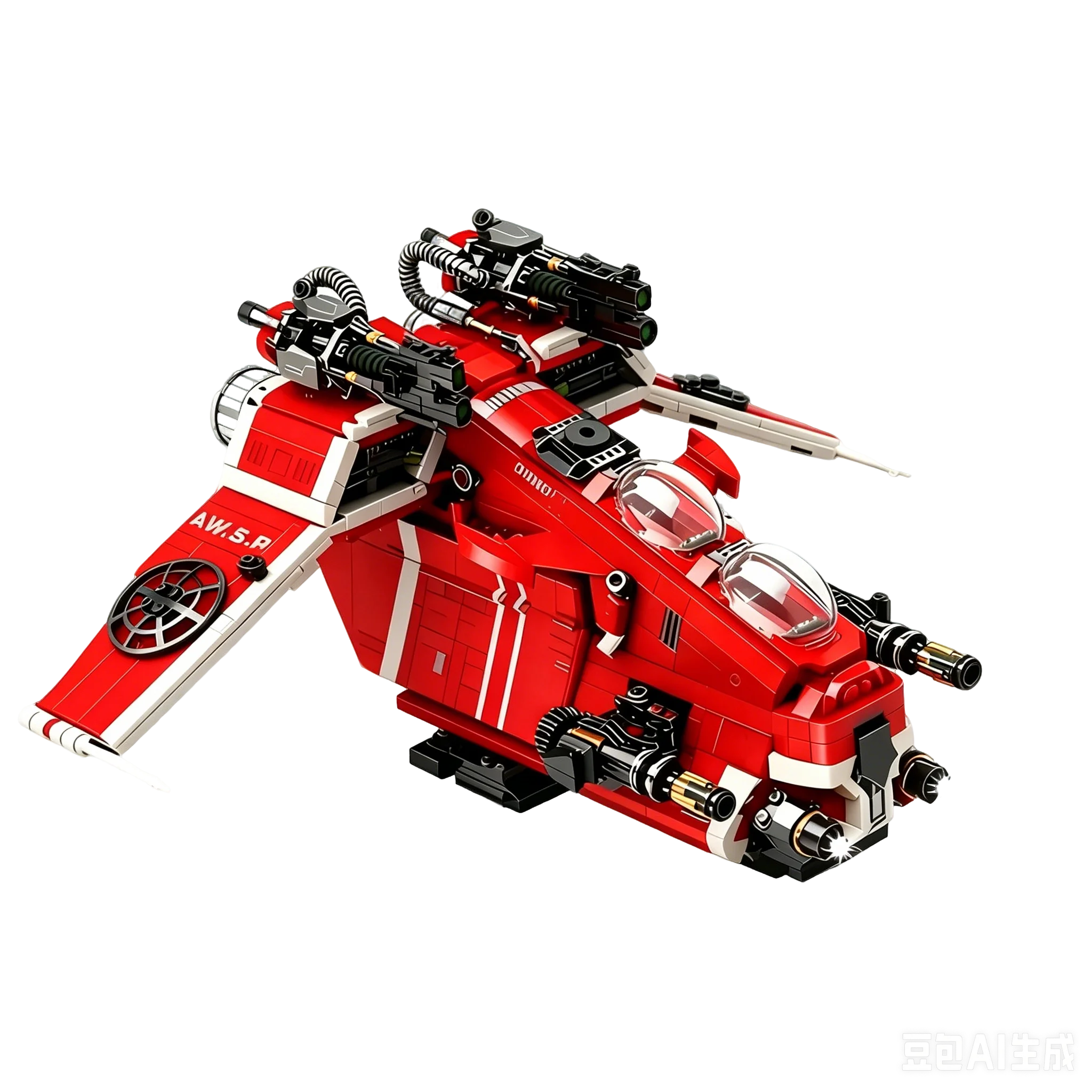 Space Battle Interceptor Galaxy MOC-Battle-Star Stella Space Fighters Model Building Blocks Bricks Toys Gift Set view 4
