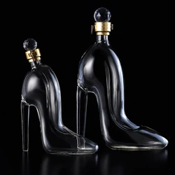 High Quality Lead-free Glass Craft Wine Bottle High Heeled Shoe Red Wine Decanter Wine Container White Wine Bottle Bar Tools