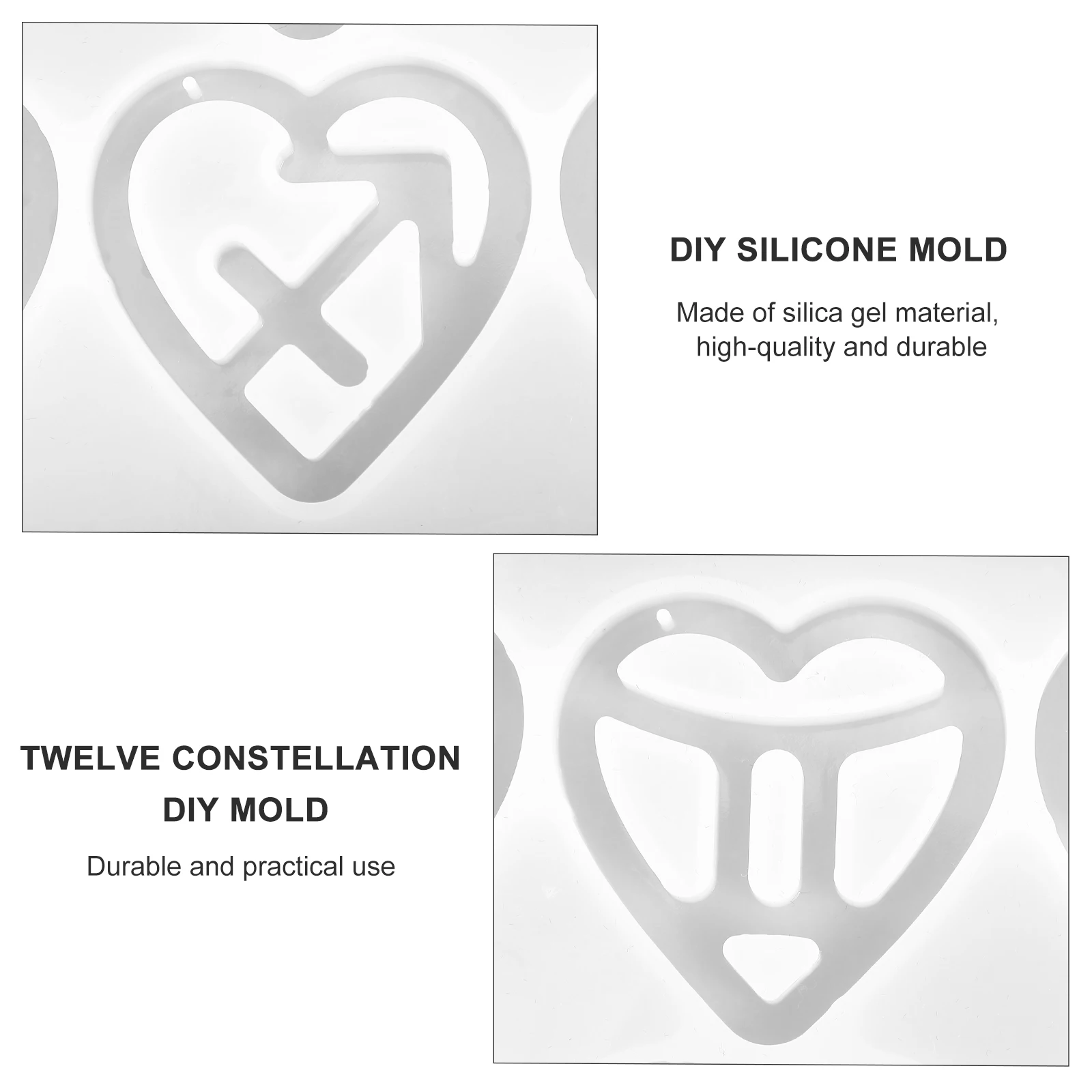 

Love Silicone Mold DIY Moulds for Crafting Manual Molds Pendant Silica Gel Twelve