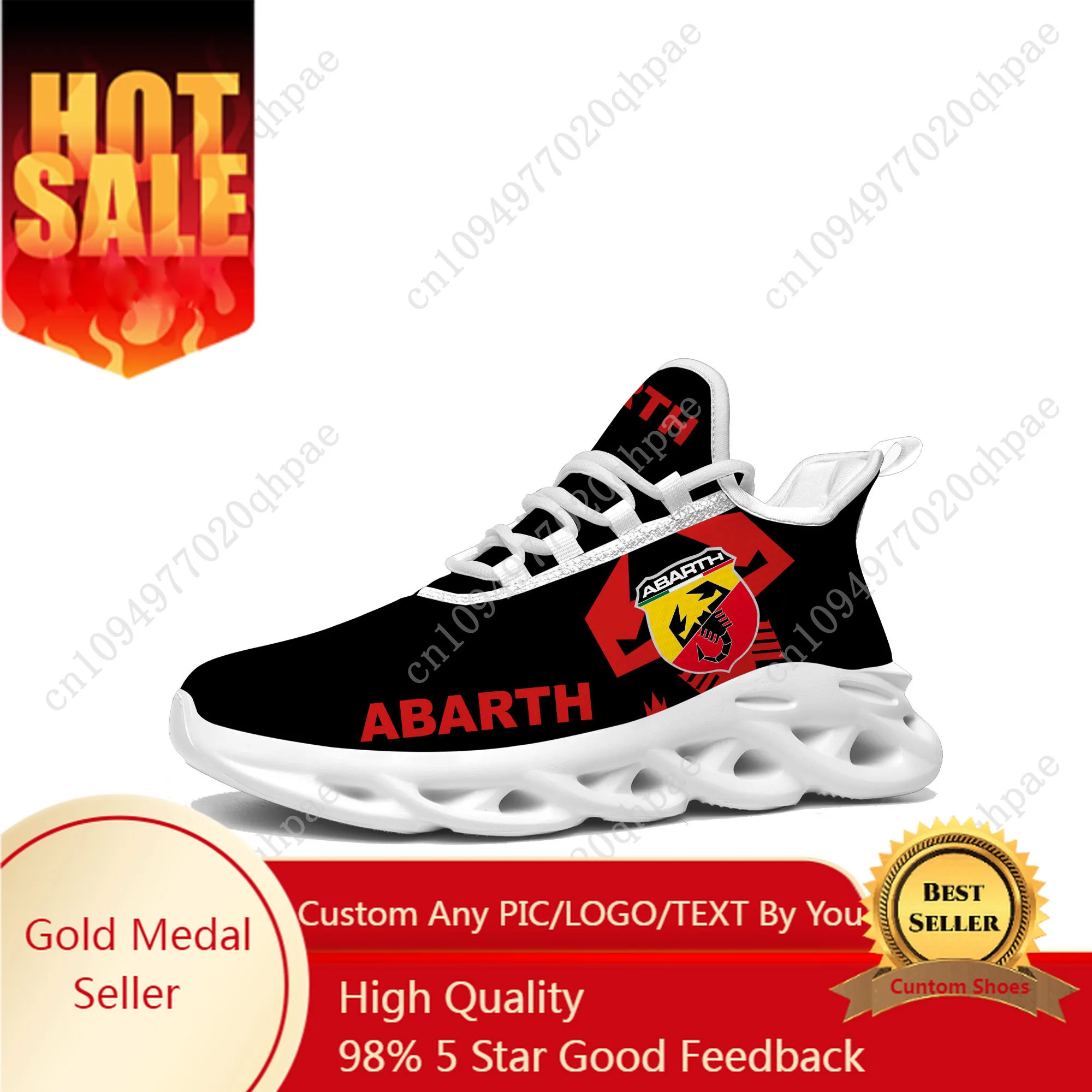 

A-Abarths Flats Sneakers Mens Womens Sports Running Shoes High Quality DIY Sneaker Lace Up Mesh Footwear Tailor-made Shoe