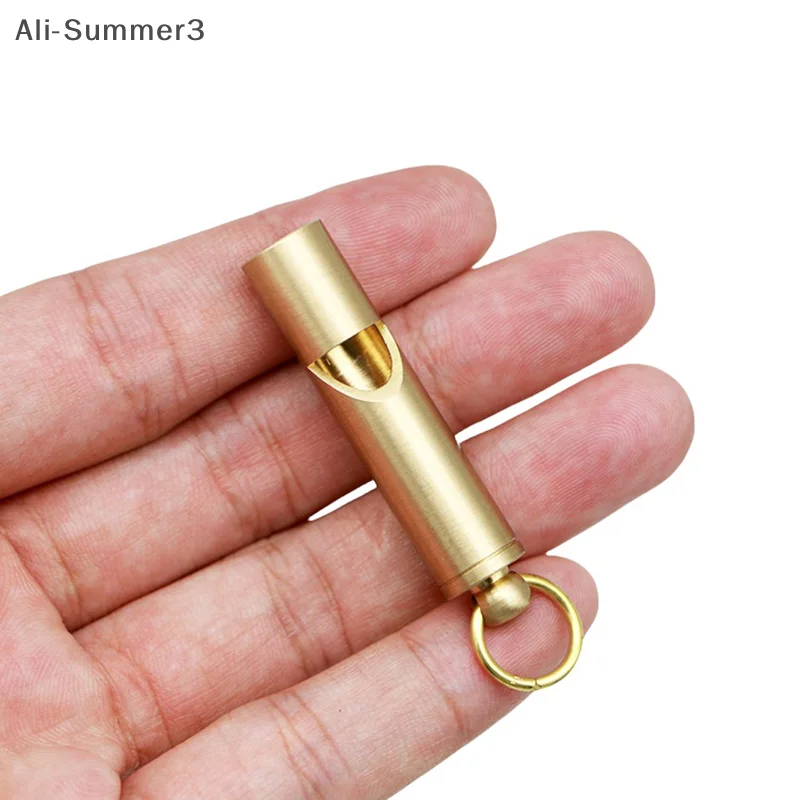 Brass Whistle High Decibel Portable Outdoor Whistle Hiking Camping Life-Saving Whistle Referee Training Whistles Outdoor Gadgets