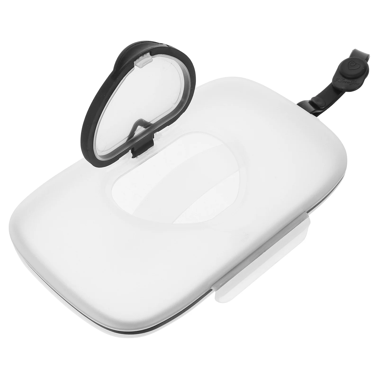 

Portable Wipes Dispenser with Heart-Shaped Lid Large Capacity Moisture-Sealing Design for Travel Home Diaper Bag Use Wet