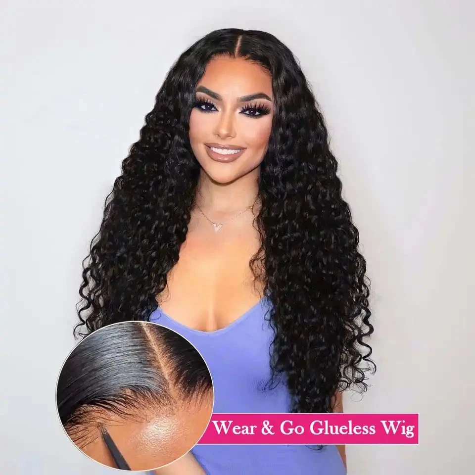 

Ali Bff Wear And Go Water Wave Glueless Wig Human Hair Ready To Wear 4x6 Hd Curly Lace Front Human Hair Wig