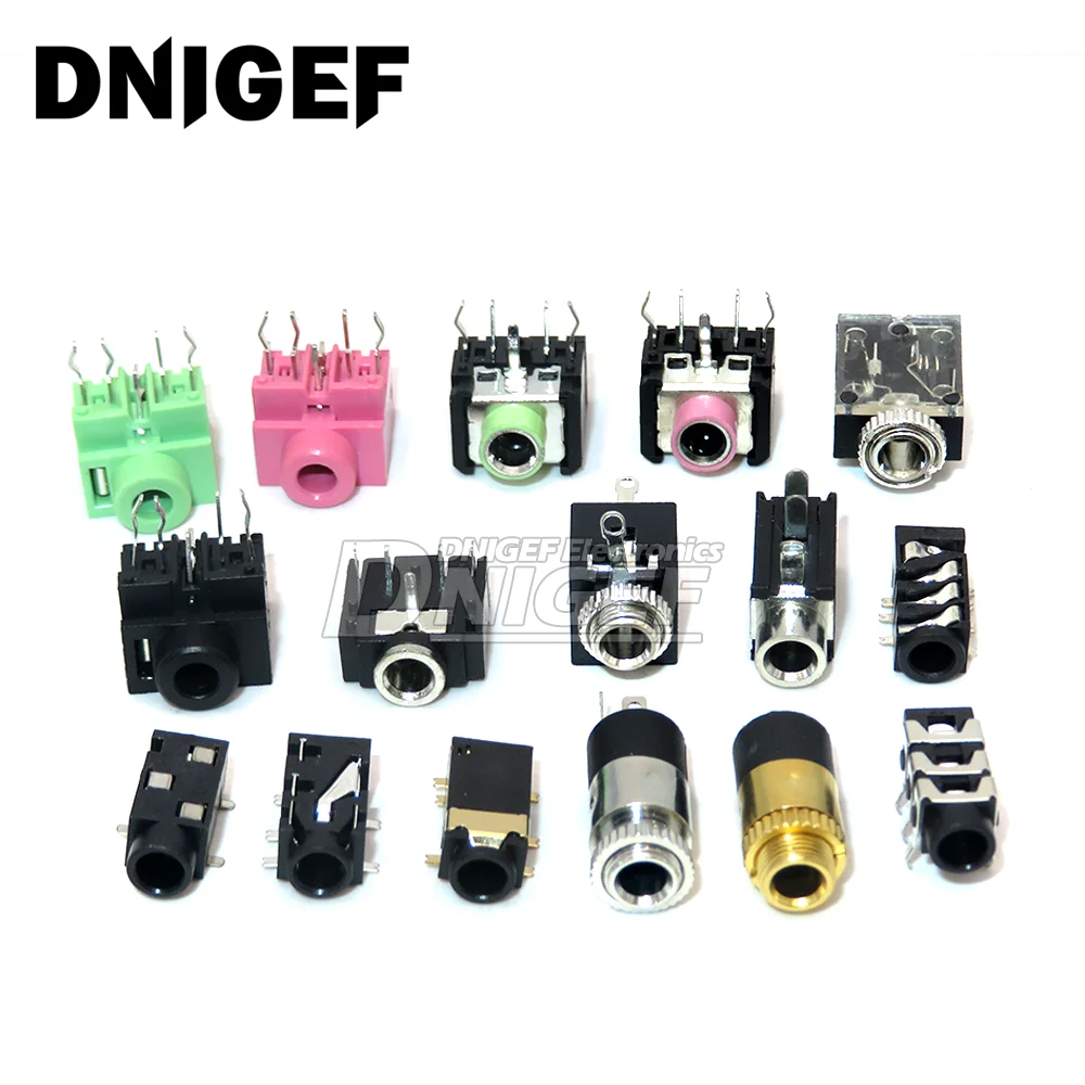 10PCS Headphone jack 3.5MM PJ Audio video female dual channel stereo jack Jack Socket Stereo Solder Panel Mount PJ-313 PJ-392 PJ