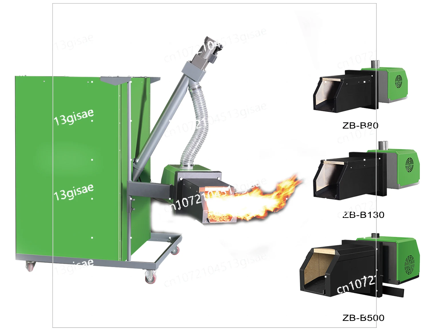 High Efficiency Wood Pellet Burner for Boikers Using