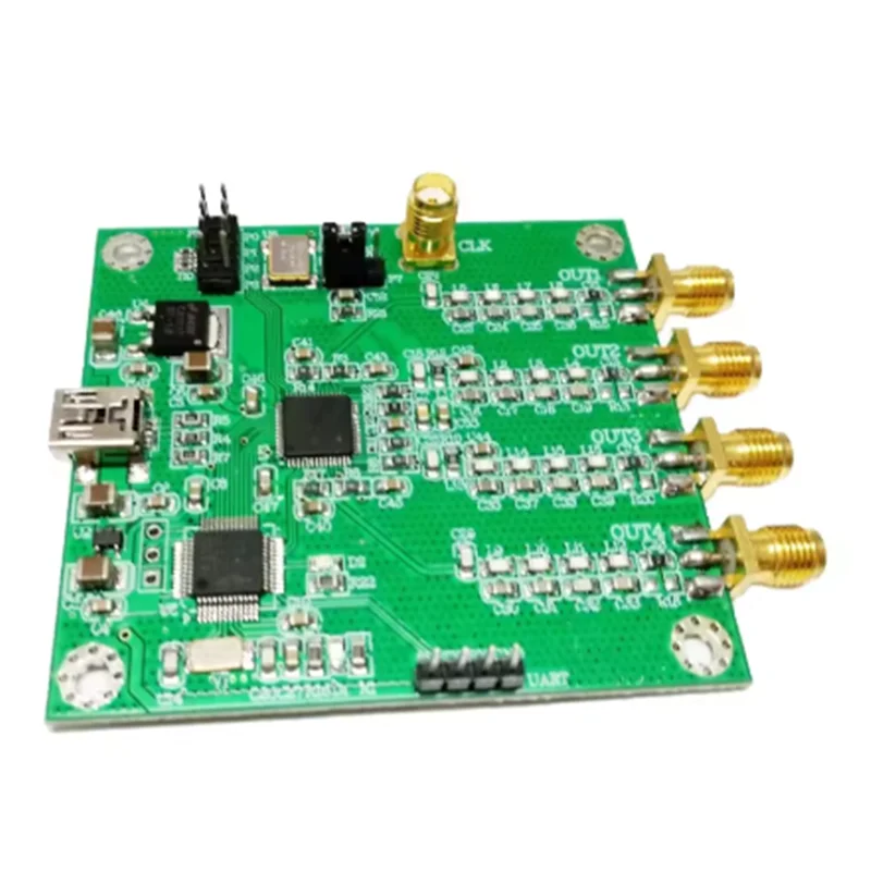 AD9959 Four-Channel DDS Module, RF Signal Source Generator, AT Command Serial Port Output, Sweep Frequency AM