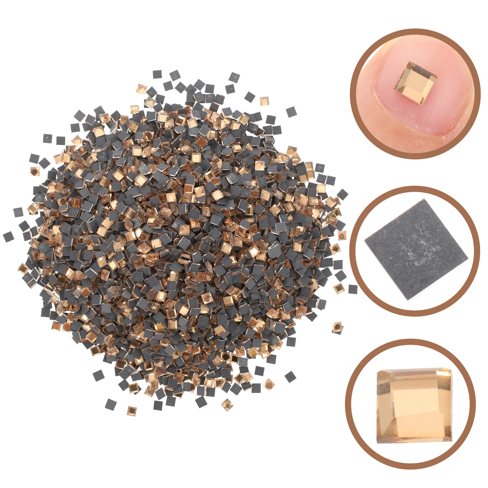 

5000pcs Glass Mini Decorative Mosaic Art Charms Diy Manicure Ornaments Lightweight Durable Long Lasting Bright Luster Female