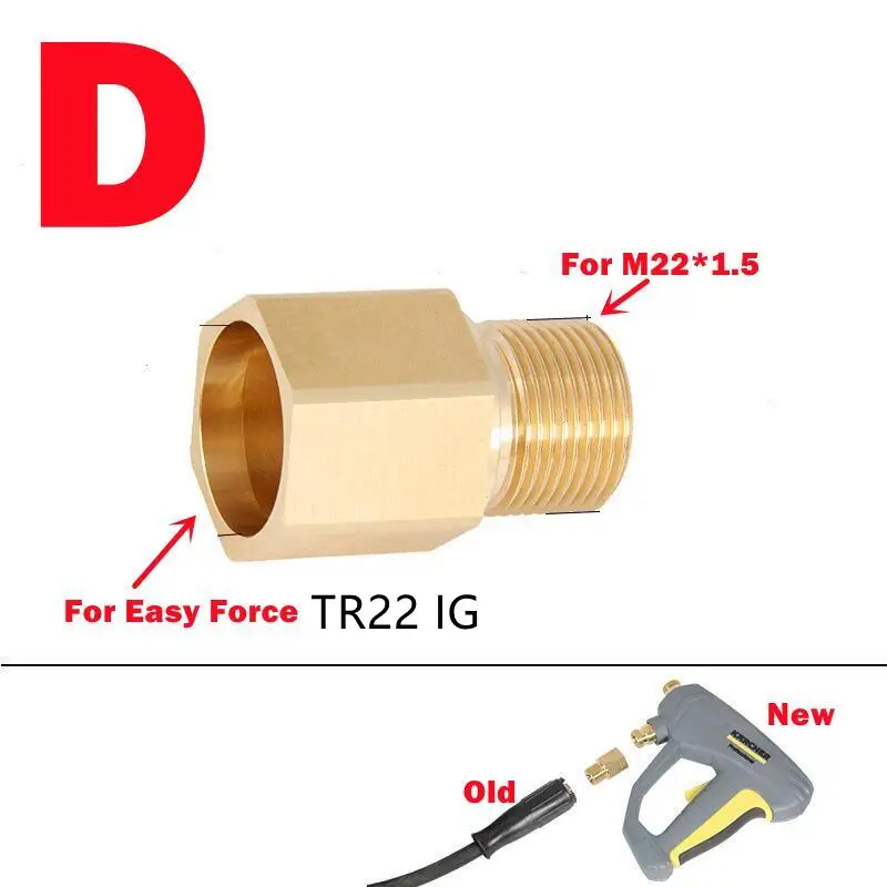 Złącze węża i pistoletu natryskowego do Karchera łatwe zamknięcie nowy Adapter HDS tra22 AG & IG do do szybkiego łączenia