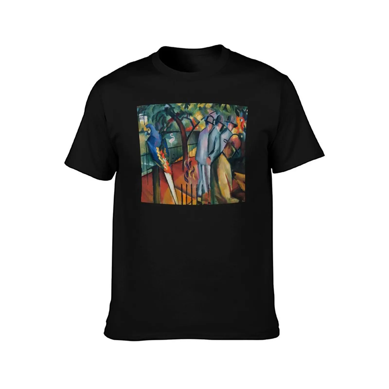 Vintage August Macke Zoological Garden 1912 T-Shirt Abstract Pattern Print Top T-Shirt