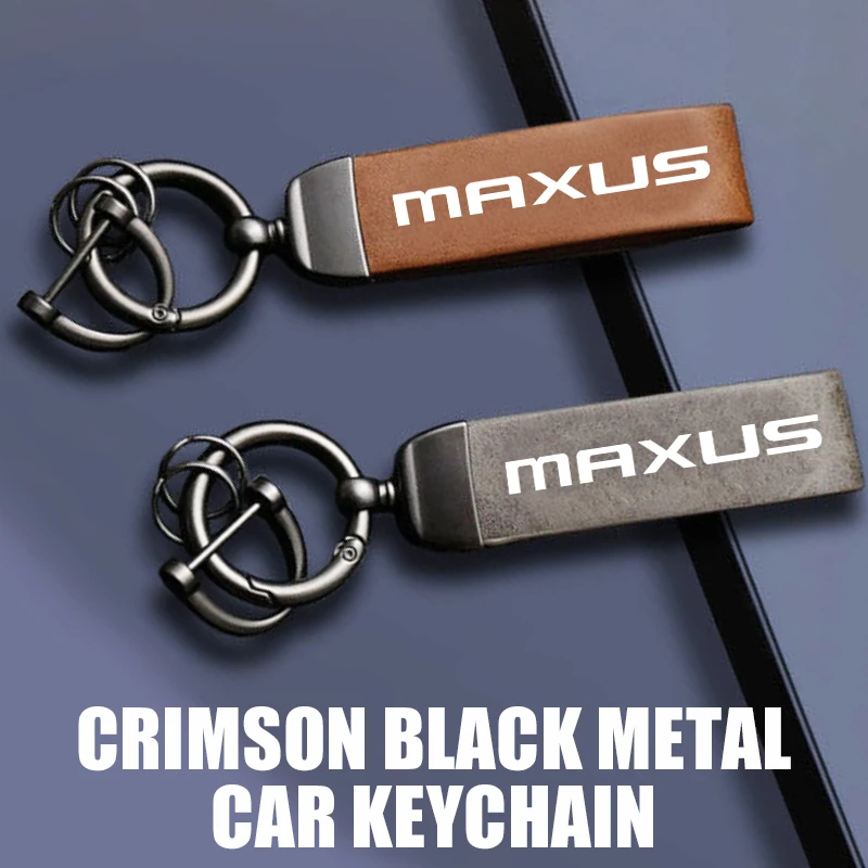 Leather Car Keyring Horseshoe Buckle Jewelry Key Chain Holder For Maxus MIFA 9 T60 T90 EV eDeliver 9 7 5 3 G90 G70 G50 PLUS G10