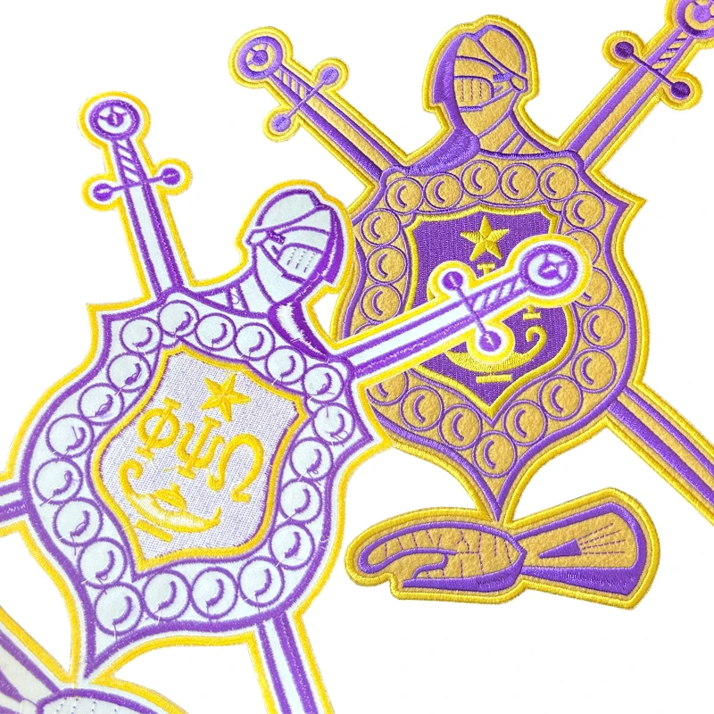 Embroidered Iron-On Omega Psi Phi Retro Shield Patch for Hoodie, Ques, 1911 Fraternity Patch, Paraphernalia