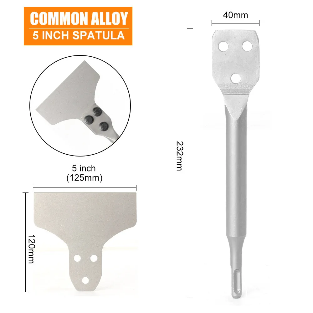 High Efficiency SDS Plus Hammer Chisel Scraper Bit For Tile Flooring Removal Concrete Cleaning Construction Power Tool