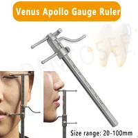 Calibrador deslizante de ortodoncia Dental, indicador de barbilla, medidor de medición de implantes dentales, regla de 0-100Mm, acero inoxidable