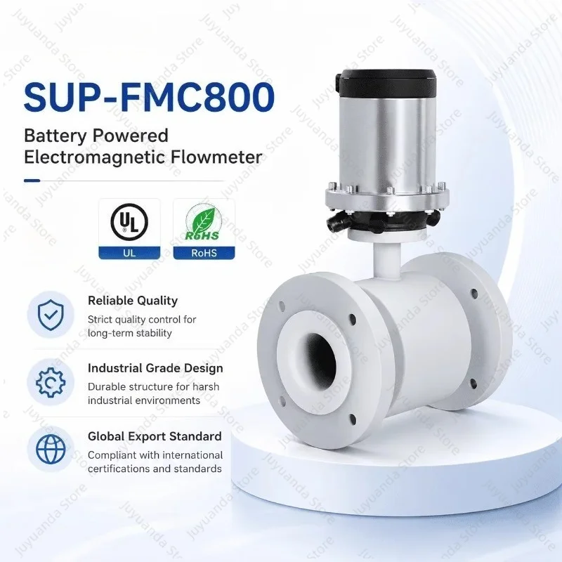 OEM/ODM Low Contamination 316L Electrode Featuring Battery Powered Electromagnetic Flowmeter for Pharmacy Purified Water Pipe