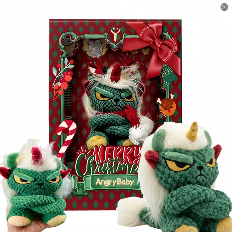 

Genuine Joykey Angrybaby Unicorn Plush Cute Christmas Doll Cartoon Holiday Decoration Doll Festive Keychain Kids Christmas Gifts