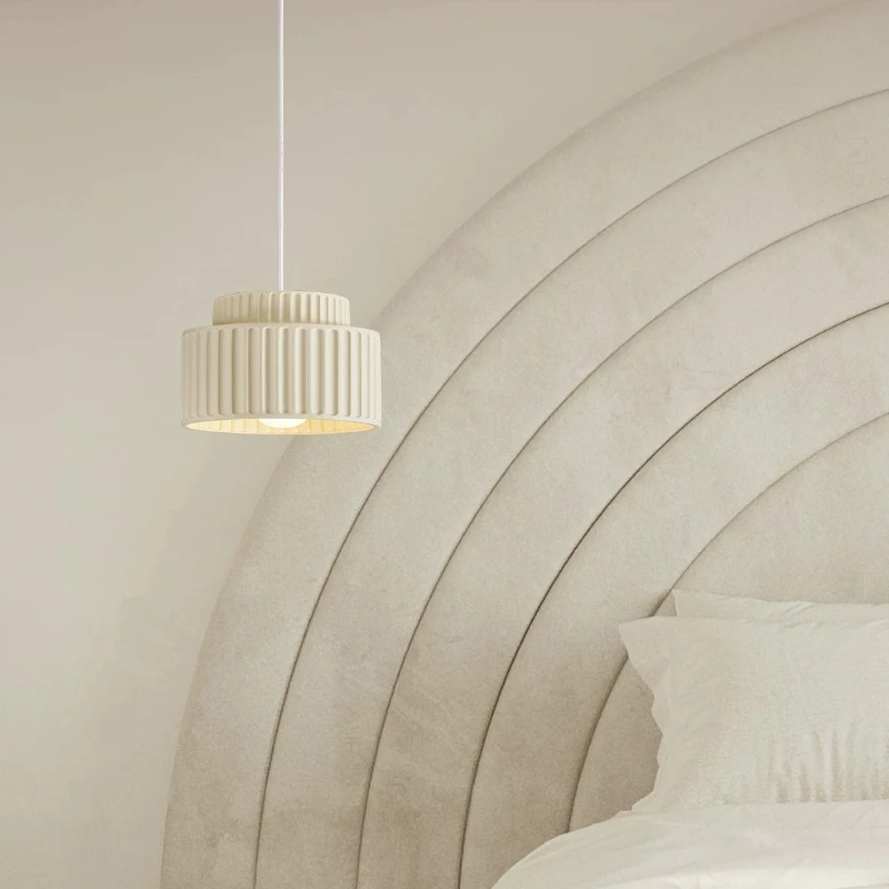 

Nordic Modern LED Pendant Light Home Decoration Bedroom Living Room Restaurant Bar Counter Simple Cream Style Resin Hanging Lamp