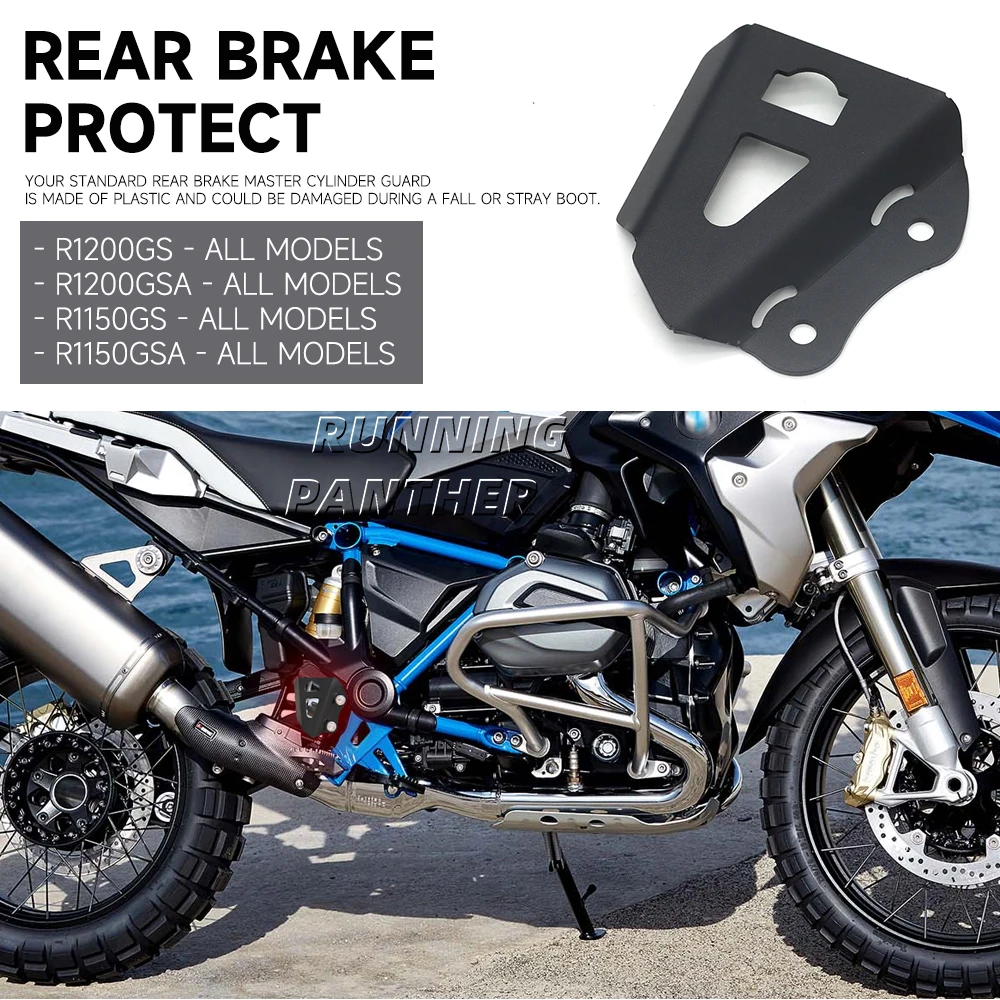 

Motorcycle Rear Brake Master Cylinder Guard Heel Protective Cover Guard Aluminium For BMW R1200GS R1200GSA R1150GS R1150GSA