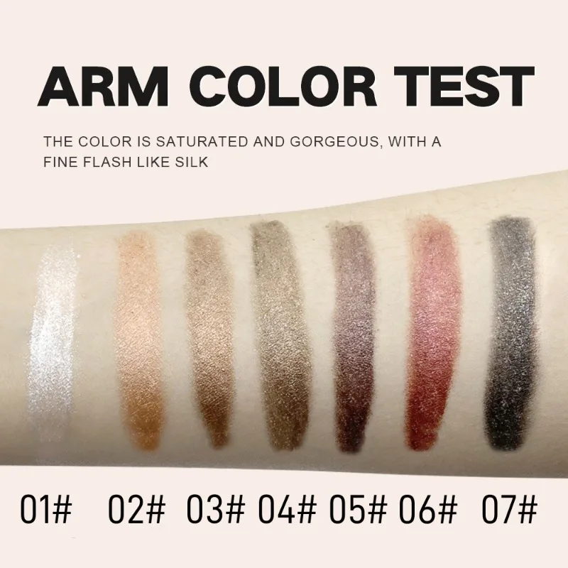 Bâton de fard à paupières nacré 7 couleurs, polyvalent pour les lèvres sous les yeux, surligneur scintillant imperméable, maquillage rapide en déplacement, beauté