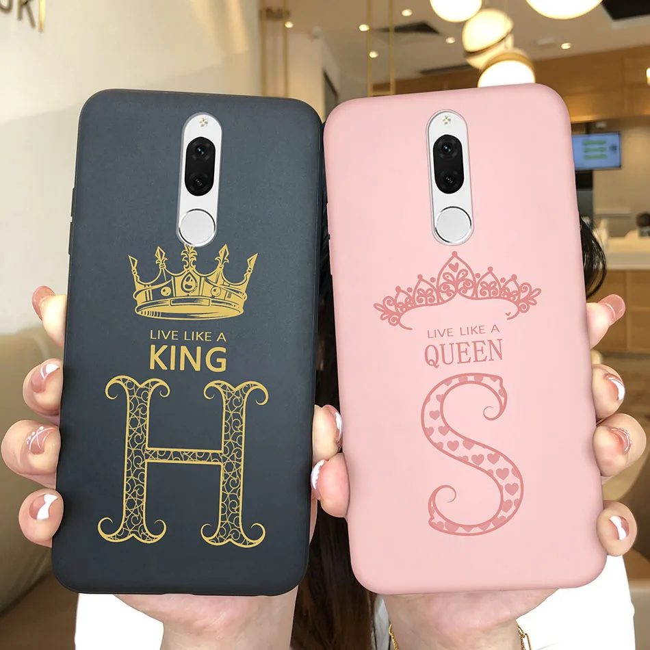 For Huawei Nova 2i Case Mate 10 Lite Couple Crown 26Letter Soft Shell Matte Silicone Back Cover For Huawei Nova 2 i Mate 10Lite