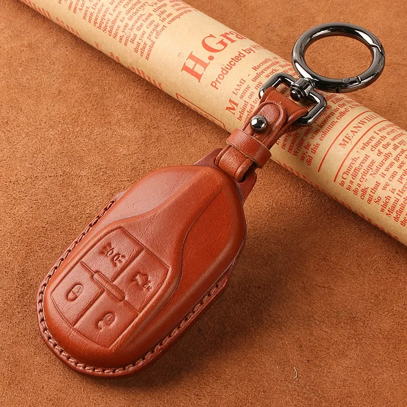 Maserati Levante Ghibli Key Cover Chief Executive Real Leather Car Key Case Luxury Durable Leather Key Pouch For Maserati Car Ke