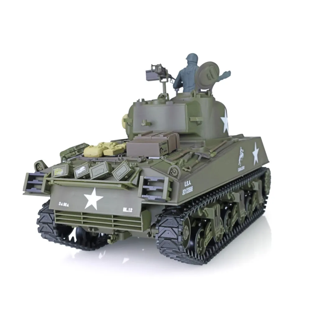HENG LONG 1/16 TK7.0 M4A3 Sherman RTR réservoir radiocommandé voiture militaire jouets IR bataille BB Airsoft unité de fumée 3898 TH17665