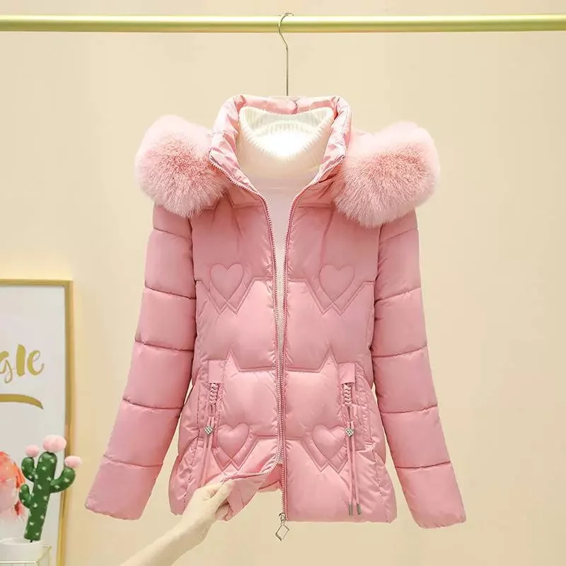 

2025 New Faux Fur Parkas Women Down Cotton Jacket Clothes Winter Parkas Thicken Outerwear Hooded Puffer Coat Female Jacket