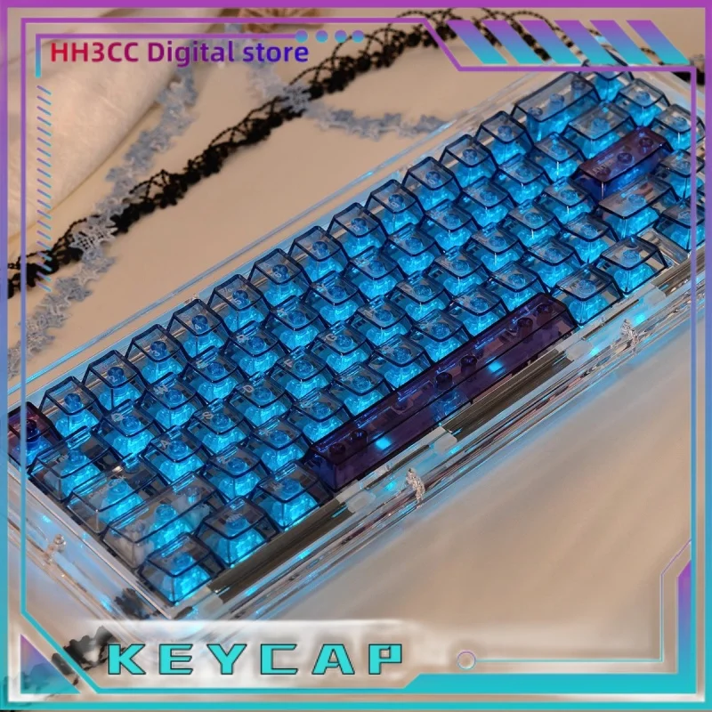 Creative Mechanical Keyboard Keycaps Pc Transparent Material Uv Transfer Printing Process Keycaps Tablet Laptop Keyboard Keycaps