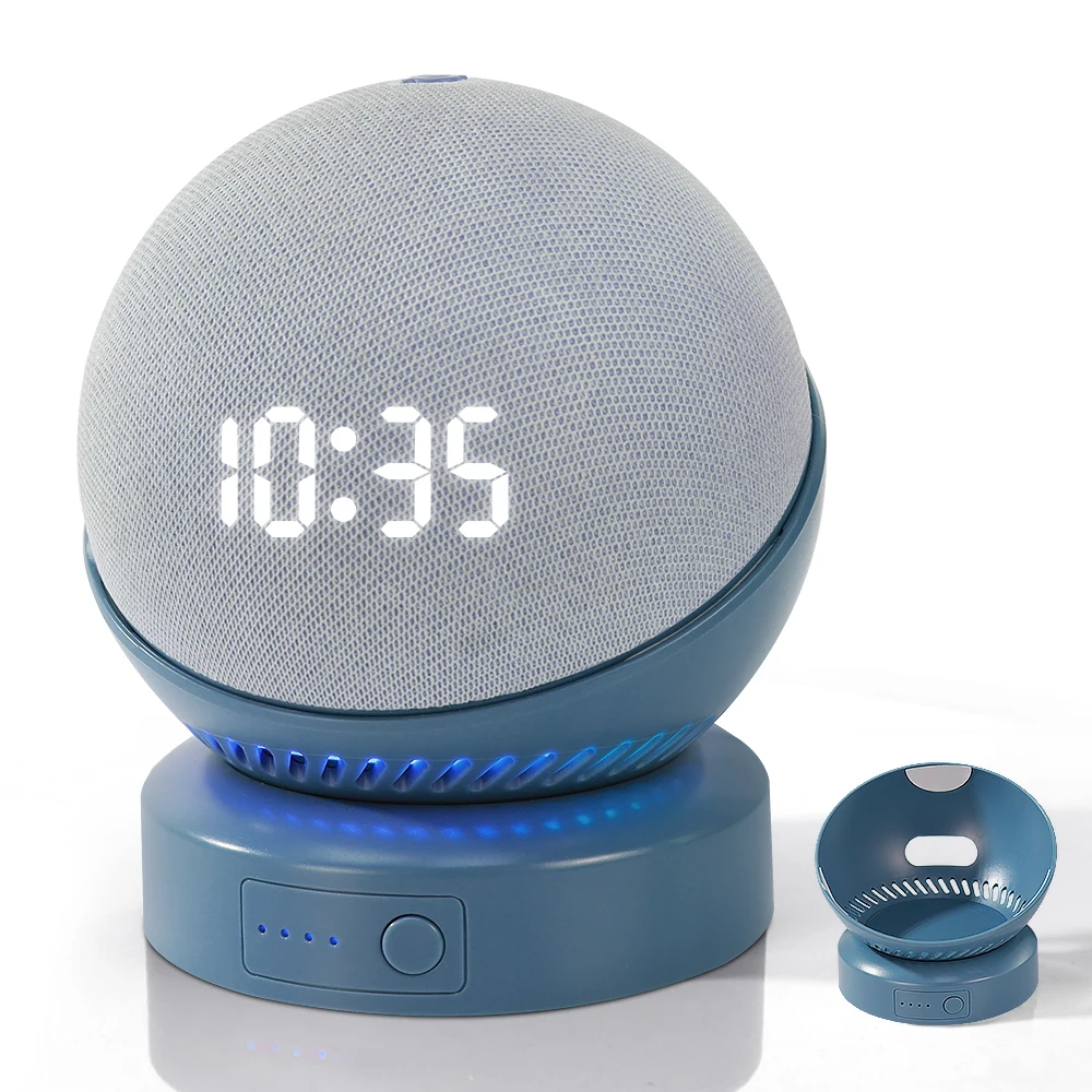 Echo Dot 4th/5th Gen Base della batteria caricabatterie Wireless portatile Mobile Alexa Smart Speasker Base della batteria per Echo Dot 4th/5th