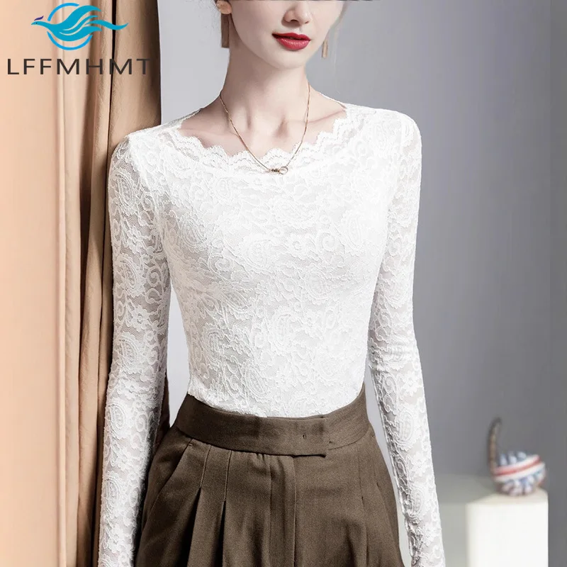 

Женская осень 2023, однотонная кружевная майка с вырезом на шее, стильная внутренняя рубашка, вязаные крючком топы с вышитыми деталями