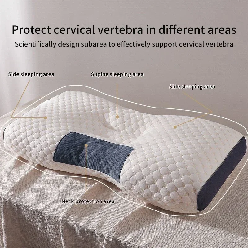 Oreiller cervical orthopédique 4WD en fibre de soja, massage,  aide à dormir, protège le cou et les cervicales, ménage, nouveau